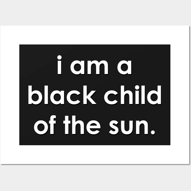 Black Child of the Sun Wall Art by rosettavera